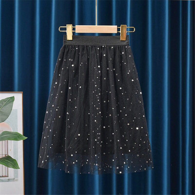 2 3 4 6 8 10 12T djevojčica sa šljokicama i zvijezdama, modna duga suknja od tila, dječje princeze, slatke suknje, ljetna odjeća za velike djevojčice