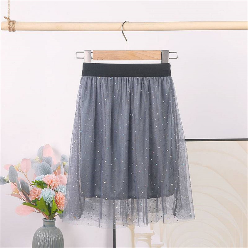 2 3 4 6 8 10 12T djevojčica sa šljokicama i zvijezdama, modna duga suknja od tila, dječje princeze, slatke suknje, ljetna odjeća za velike djevojčice