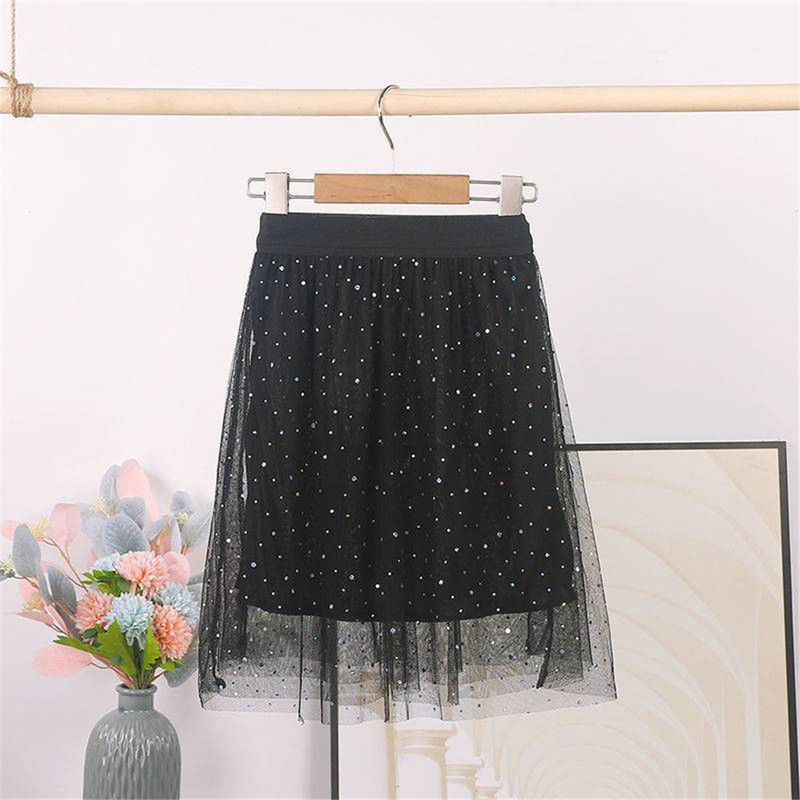 2 3 4 6 8 10 12T djevojčica sa šljokicama i zvijezdama, modna duga suknja od tila, dječje princeze, slatke suknje, ljetna odjeća za velike djevojčice