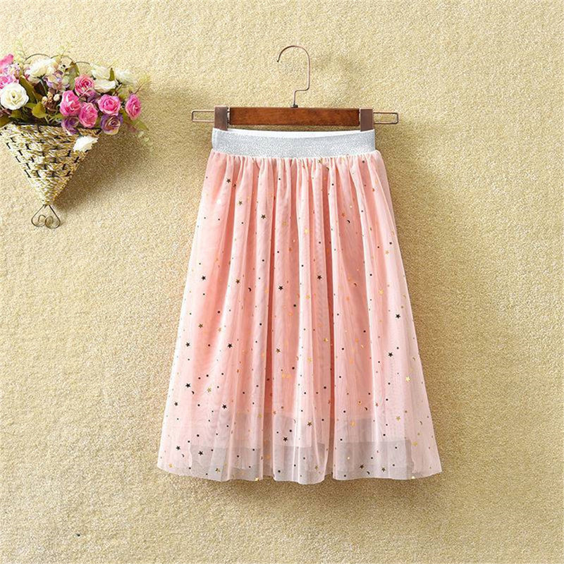 2 3 4 6 8 10 12T djevojčica sa šljokicama i zvijezdama, modna duga suknja od tila, dječje princeze, slatke suknje, ljetna odjeća za velike djevojčice