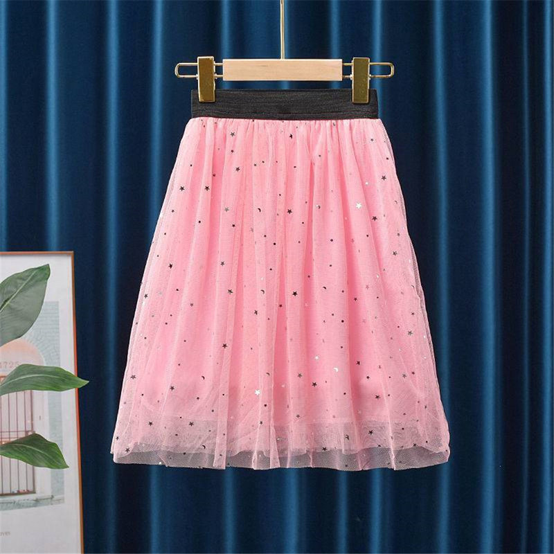 2 3 4 6 8 10 12T djevojčica sa šljokicama i zvijezdama, modna duga suknja od tila, dječje princeze, slatke suknje, ljetna odjeća za velike djevojčice