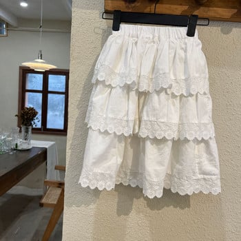 deer jonmi 2023 Άνοιξη Καλοκαίρι Κορεάτικο στυλ μωρά κορίτσια Βαμβακερές φούστες με δαντέλα νήπια Παιδικές φούστες πριγκίπισσας