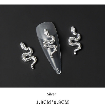 10Gb Full Glitter Punk Cross nagu piekariņi 7*11.5cm sudraba/zelta metāla krustveida nagu mākslas dekorēšana 3D Luxury Classic Cross Manikīrs