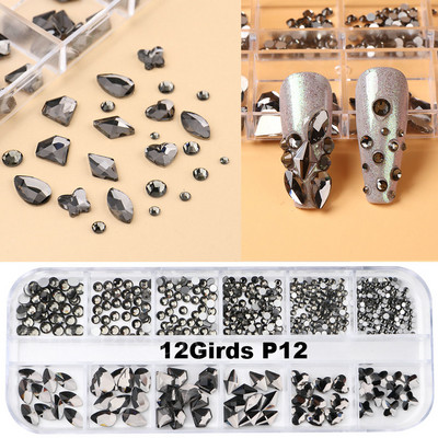 Fehér Gyöngyök Körömre Kaviár Gyöngy Nail Art Charms Decor Félforma Design 3D Kristályok Strasszkövek Manikűr Kiegészítők LA2070