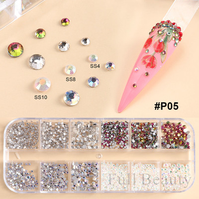 Fehér Gyöngyök Körömre Kaviár Gyöngy Nail Art Charms Decor Félforma Design 3D Kristályok Strasszkövek Manikűr Kiegészítők LA2070