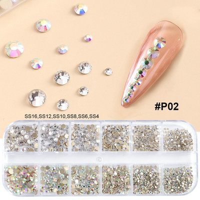 Fehér Gyöngyök Körömre Kaviár Gyöngy Nail Art Charms Decor Félforma Design 3D Kristályok Strasszkövek Manikűr Kiegészítők LA2070