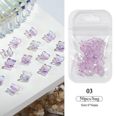 1Bag Auroras Glitter Pink Sirds Zvaigznes formas nagu piekariņi Aksesuāri Izejmateriāli Spilgti tumsā nagu materiālu rotājumi