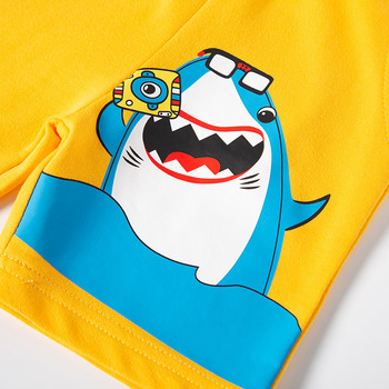 TUONXYE Summer Boys Shorts Baby Cartoon Cute Shark Pocket Βαμβακερό μαλακό περιστασιακό αναπνεύσιμο άνετα ελαστικά παιδικά ρούχα