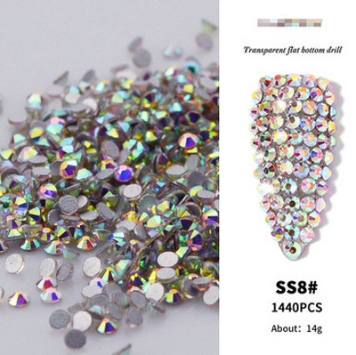 SS3-ss16 1440 gab. Clear Crystal AB zelts 3D bez HotFix FlatBack nagu mākslas dimanta rotājumi apavi un dejošanas kalnu kristāla rotājumi