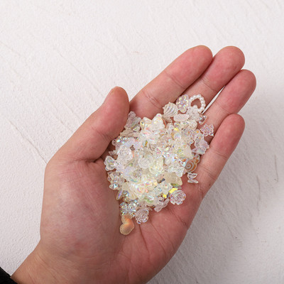 100GAB jaukta dizaina 3D arciliski nagu mākslas rotājumi piekariņi Kawaii aksesuāri melni balti Aurora tauriņš sirds manikīra daļas