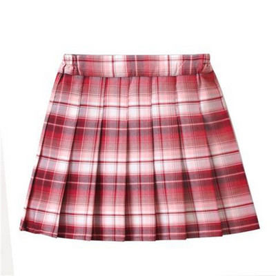 Meiteņu rūtaini svārki bērniem ar augstu vidukli kroku svārki Skolas formastērps bērniem Mode tīņu apģērbi Jauki deju mini svārki 10 12 Y