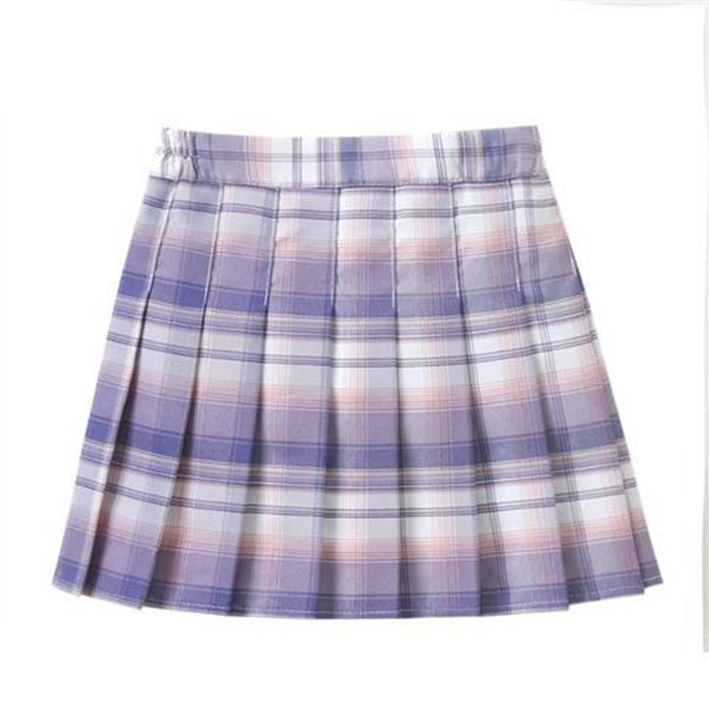 Meiteņu rūtaini svārki bērniem ar augstu vidukli kroku svārki Skolas formastērps bērniem Mode tīņu apģērbi Jauki deju mini svārki 10 12 Y