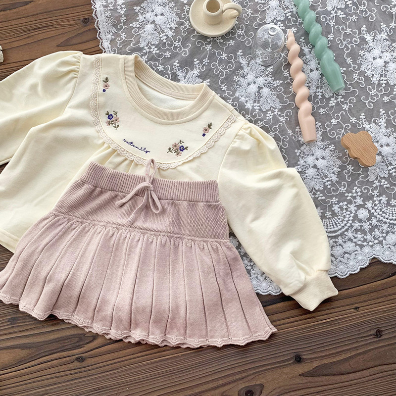 brieži jonmi 2024. gada jauns pavasaris, maziem bērniem, meitenēm, trikotāžas svārki korejiešu stilā vienkrāsaini, mazuļi, bērni, ikdienas kroku šorti, svārki