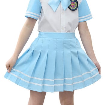 Κορίτσια πλισέ σορτς φούστες Ελαστική μέση ριγέ καρό στάμπα Φοιτητική ιαπωνική σχολική στολή Παιδική καθημερινή ρούχα Kawaii