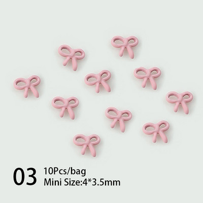 10 komada 3D srebrni zlatni leptir nakit Nail Art nitne Modni ženski privjesci za nokte Bowknot Srce Nokti Rhinestones Dekoracija za manikuru