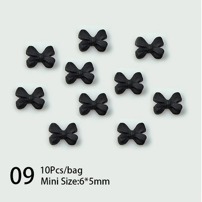 10 komada 3D srebrni zlatni leptir nakit Nail Art nitne Modni ženski privjesci za nokte Bowknot Srce Nokti Rhinestones Dekoracija za manikuru