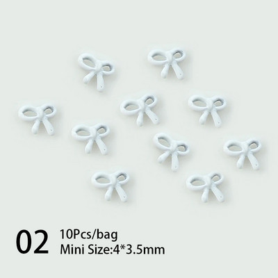 10 komada 3D srebrni zlatni leptir nakit Nail Art nitne Modni ženski privjesci za nokte Bowknot Srce Nokti Rhinestones Dekoracija za manikuru