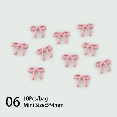 10 komada 3D srebrni zlatni leptir nakit Nail Art nitne Modni ženski privjesci za nokte Bowknot Srce Nokti Rhinestones Dekoracija za manikuru