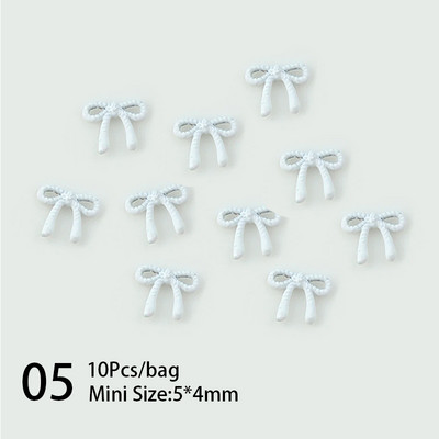 10 komada 3D srebrni zlatni leptir nakit Nail Art nitne Modni ženski privjesci za nokte Bowknot Srce Nokti Rhinestones Dekoracija za manikuru