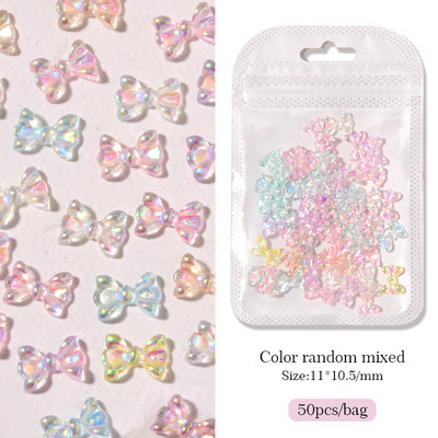 10 komada 3D srebrni zlatni leptir nakit Nail Art nitne Modni ženski privjesci za nokte Bowknot Srce Nokti Rhinestones Dekoracija za manikuru