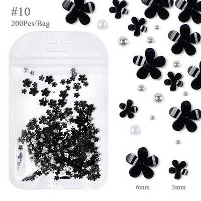 100 kom/200 kom Mješoviti biserni kamenčići za nokte 3D poluokrugle biserne perle šarene ljubavne zvijezde privjesci za nokte za nail art DIY