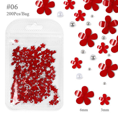 100 kom/200 kom Mješoviti biserni kamenčići za nokte 3D poluokrugle biserne perle šarene ljubavne zvijezde privjesci za nokte za nail art DIY