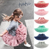 Īsi Lush Kids Tutu svārki meitenēm Rozā tilla svārki pufīgi kokvilnas mežģīnes bērnu zīdaiņu volānsvārki bērnu drēbītes ar tauriņu