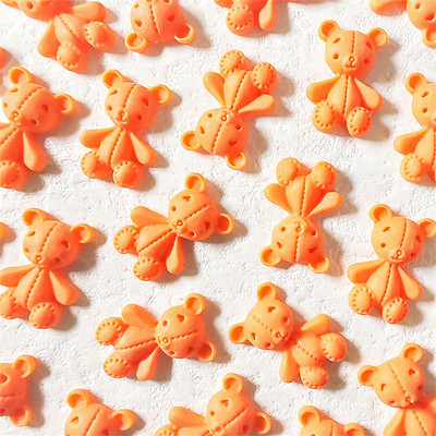 10 gab. Pink Bear nagu mākslas piekariņi 3D jauka multfilma 9 krāsu sveķu lācis nagu rotaslietas rotājumi DIY Kawaii manikīra nagu aksesuāri