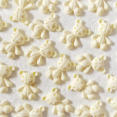 10 gab. Pink Bear nagu mākslas piekariņi 3D jauka multfilma 9 krāsu sveķu lācis nagu rotaslietas rotājumi DIY Kawaii manikīra nagu aksesuāri