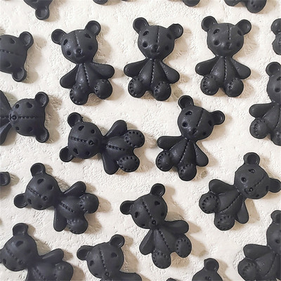 10 gab. Pink Bear nagu mākslas piekariņi 3D jauka multfilma 9 krāsu sveķu lācis nagu rotaslietas rotājumi DIY Kawaii manikīra nagu aksesuāri