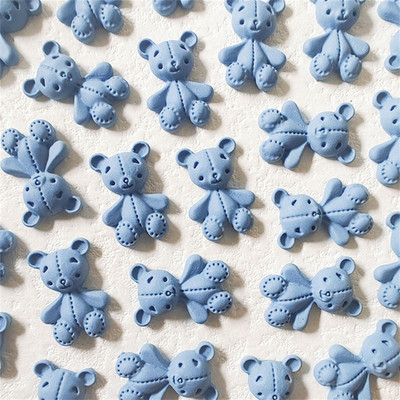 10 gab. Pink Bear nagu mākslas piekariņi 3D jauka multfilma 9 krāsu sveķu lācis nagu rotaslietas rotājumi DIY Kawaii manikīra nagu aksesuāri