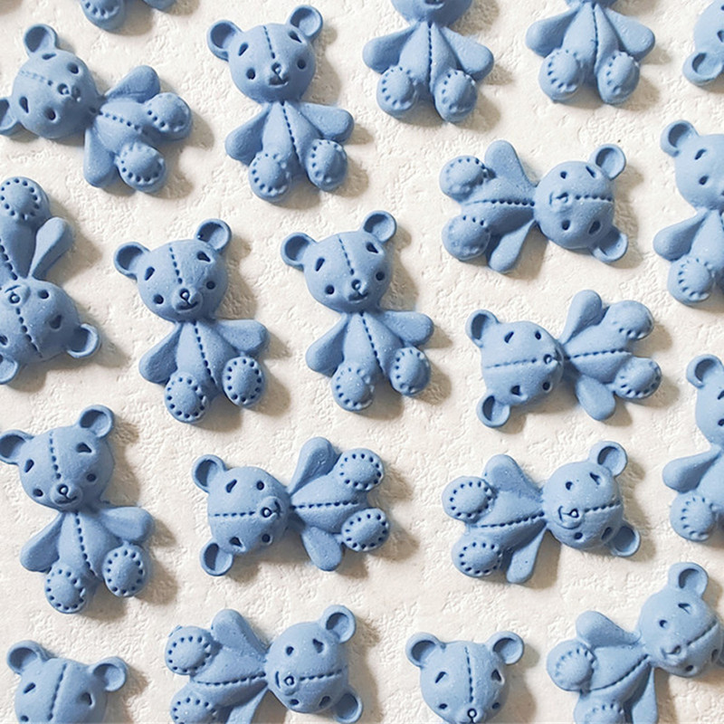 10 gab. Pink Bear nagu mākslas piekariņi 3D jauka multfilma 9 krāsu sveķu lācis nagu rotaslietas rotājumi DIY Kawaii manikīra nagu aksesuāri