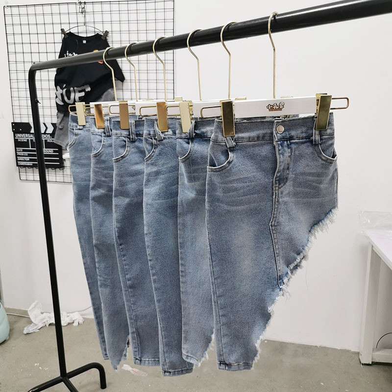 Modna traper suknja za djevojčice, pamuk, asimetrična traper suknja za djevojčice, ležerna ljetna odjeća za bebe od 2 do 12 godina.