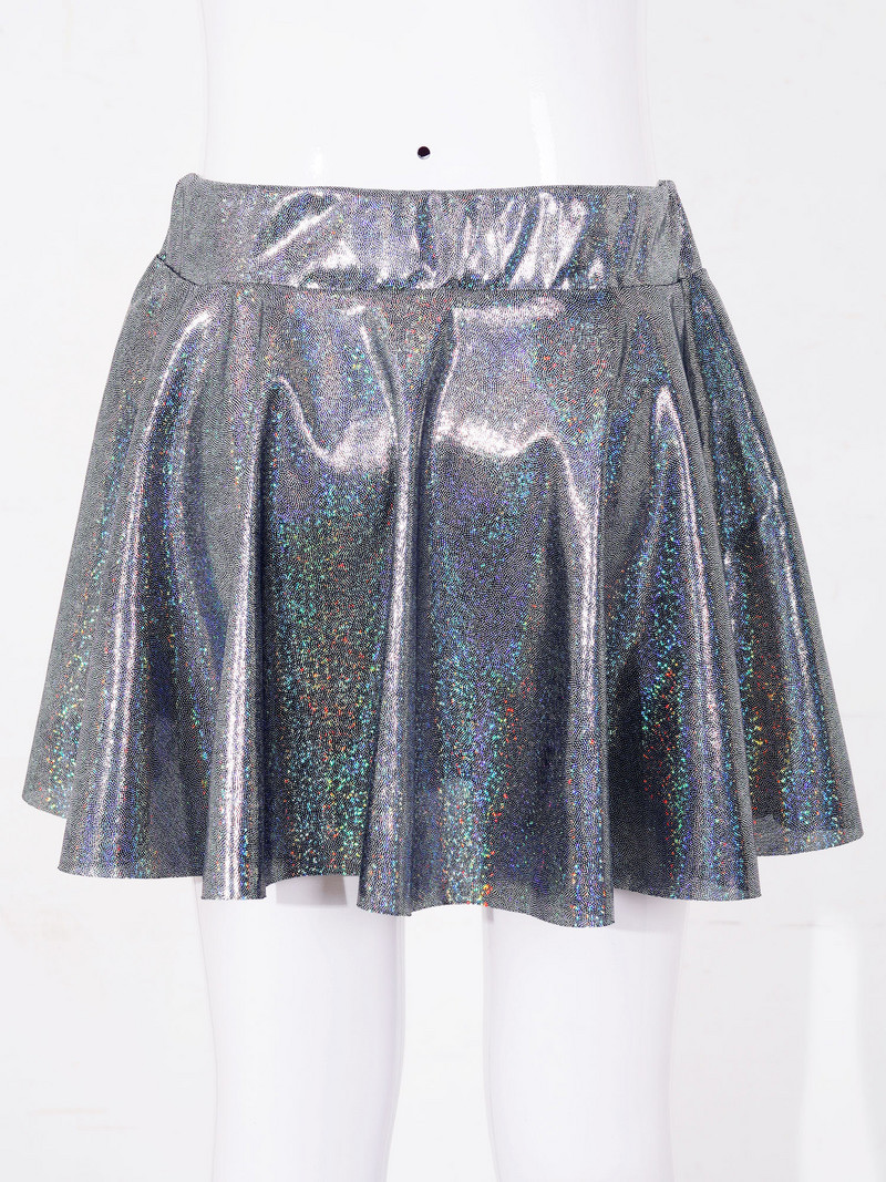 Dječje Djevojčice Sjajne plesne plisirane suknje sa šljokicama Hiphop Jazz Plesni kostim Mini suknja s elastičnim pojasom Plesna odjeća za pozornicu