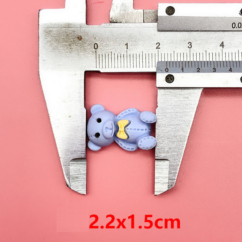 10tk/komplekt Kawaii Cute Bear Nail Art Charms Vaik 3D Multikas kikilips matt Dekoratsioon Poleerimisvahend Küüntele Press Aksessuaarid Ehted