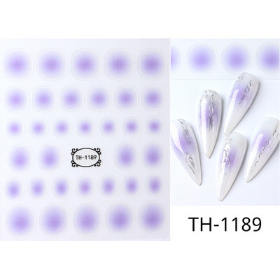 Ljubavno srce 3D naljepnica za nokte za Valentinovo s gradijentom, šareno srce, samoljepljivi klizač, šuplje naljepnice u obliku srca, dekor za manikuru