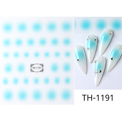 Ljubavno srce 3D naljepnica za nokte za Valentinovo s gradijentom, šareno srce, samoljepljivi klizač, šuplje naljepnice u obliku srca, dekor za manikuru