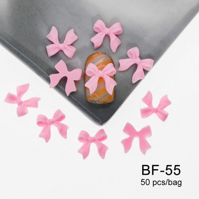 50 kom. Mašna od smole Nail Art Dekoracija Crno-bijela 3D duga vrpca Bowknot Ornament Šarm za nokte Dizajn nakita Kawaii DIY dodaci