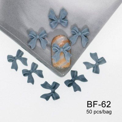 50 kom. Mašna od smole Nail Art Dekoracija Crno-bijela 3D duga vrpca Bowknot Ornament Šarm za nokte Dizajn nakita Kawaii DIY dodaci