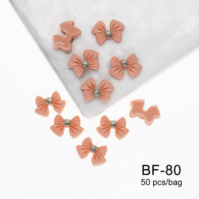 50 kom. Mašna od smole Nail Art Dekoracija Crno-bijela 3D duga vrpca Bowknot Ornament Šarm za nokte Dizajn nakita Kawaii DIY dodaci