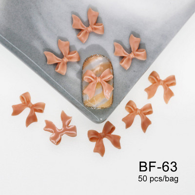 50 kom. Mašna od smole Nail Art Dekoracija Crno-bijela 3D duga vrpca Bowknot Ornament Šarm za nokte Dizajn nakita Kawaii DIY dodaci