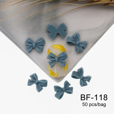 50 kom. Mašna od smole Nail Art Dekoracija Crno-bijela 3D duga vrpca Bowknot Ornament Šarm za nokte Dizajn nakita Kawaii DIY dodaci