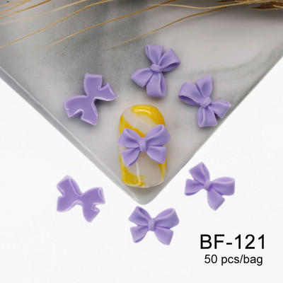 50 kom. Mašna od smole Nail Art Dekoracija Crno-bijela 3D duga vrpca Bowknot Ornament Šarm za nokte Dizajn nakita Kawaii DIY dodaci