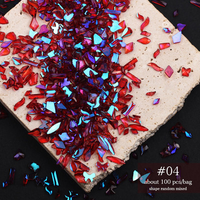 100GAB Jaukti Rhinestones Dārgakmeņi nagiem 3D Aurora Flatback Resin Crystal Nail Art Rhinestone AB Krāsu nagu DIY Dekorācijas