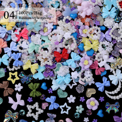 100GAB Jaukti Rhinestones Dārgakmeņi nagiem 3D Aurora Flatback Resin Crystal Nail Art Rhinestone AB Krāsu nagu DIY Dekorācijas