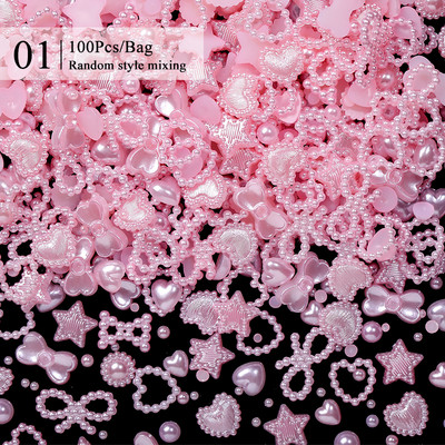 100GAB Jaukti Rhinestones Dārgakmeņi nagiem 3D Aurora Flatback Resin Crystal Nail Art Rhinestone AB Krāsu nagu DIY Dekorācijas