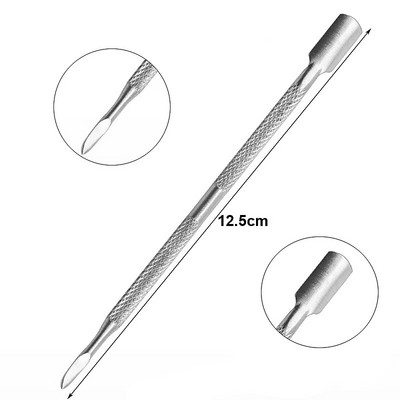 1kom dvoglavi gurač zanoktica od nehrđajućeg čelika Alati za manikuru za lak za nokte Ljepilo za uklanjanje zanoktica Dodaci