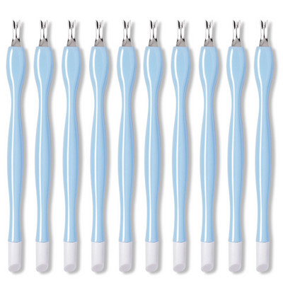 10/5 tk Dead Skin Remover Nail Art Fork Cuticle Remover Nipper Pusher Trimmer Roostevabast terasest Pediküür Küünte Hooldus Küünte Tööriistad