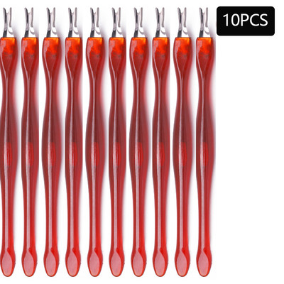 10/5 bucăți pentru îndepărtarea pielii moarte, furculiță pentru arta unghiilor, pentru îndepărtarea cuticulelor, tăietor de împingere, trimmer din oțel inoxidabil, pedichiură, instrumente pentru îngrijirea unghiilor.