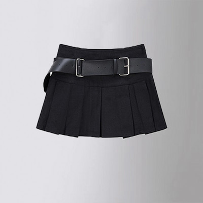 Pusaudžu meiteņu kroku svārki Masīvi ikdienas, universāli svārki bērniem Īsi A līnijas svārki ar augstu vidukli Tutu svārki bērniem ar jostu